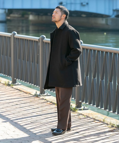 URBAN RESEARCH ROSSO(アーバンリサーチロッソ)の「『XLサイズあり』light meltonステンカラーコート(ステンカラーコート・メンズ・BLACK/NAVY/CHARCOAL/BROWN・M/L/XL)」の11枚目の写真