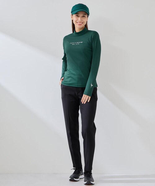 ROPE'(ロペ)の「ココティーベアスムース ロゴ使いモックプルオーバー/UV・吸水・接触冷感(Tシャツ/カットソー・レディース・ブラック/ホワイト/グリーン・L/M/S)」の20枚目の写真