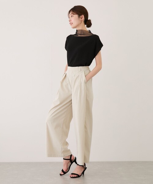 Jayro（ジャイロ）の「ストレッチテックチノワイドパンツ（その他パンツ・レディース・ブラック/ホワイト系/ベージュ・F）」の19枚目の写真