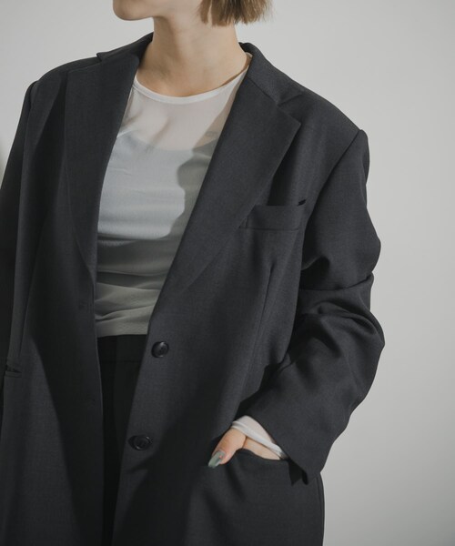 THE GOODLAND MARKET（ザグッドランドマーケット）の「cwtch　WOOL TAILOR JACKET（その他アウター・レディース・GRAY/CHARCOAL・Free）」の18枚目の写真