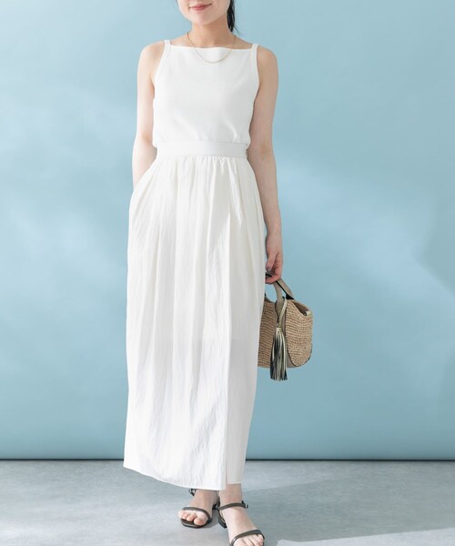 URBAN RESEARCH ROSSO（アーバンリサーチロッソ）の「撥水UVギャザーストレートスカート（スカート・レディース・white/pink/navy・FREE）」の7枚目の写真