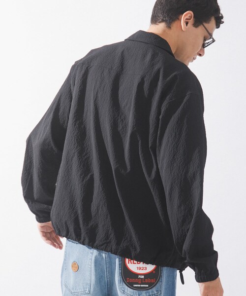URBAN RESEARCH Sonny Label（アーバンリサーチサニーレーベル）の「シアサッカーコーチジャケット（ブルゾン・メンズ・ブラック/ネイビー/グリーン・M/L）」の7枚目の写真