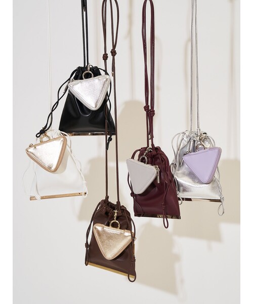 ELENDEEK（エレンディーク）の「MULTI SHOULDER BAG（ショルダーバッグ・レディース・オフホワイト/ブラック/ボルドー/ブラウン/シルバー・F）」の15枚目の写真