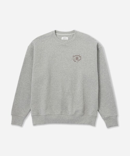 Saturdays NYC(サタデーズ ニューヨークシティ )の「Bowery Loofah Collar Sweatshirt(スウェット・レディース・グレー/ダークブラウン/グリーン・L/M/S/XL)」の1枚目の写真