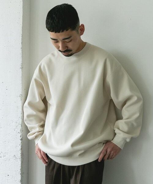 URBAN RESEARCH DOORS(アーバンリサーチドアーズ)の「ワッフルフリースクルーネックプルオーバー(Tシャツ/カットソー・メンズ・ECRU/GRAY/BLACK・M/L)」の21枚目の写真