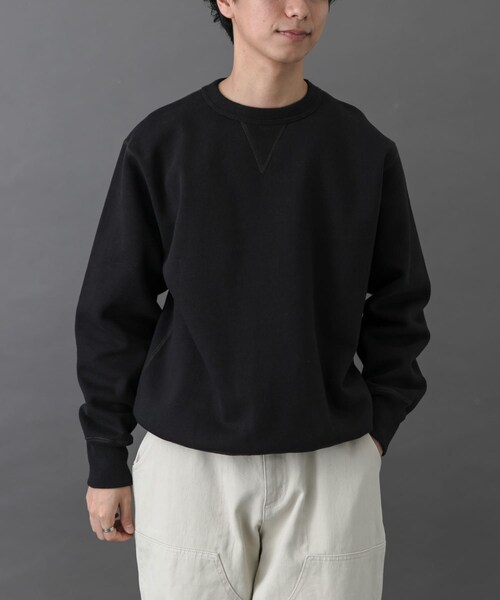 URBAN RESEARCH DOORS（アーバンリサーチドアーズ）の「FORK&SPOON　リサイクルコットン裏毛クルーネックスウェット（スウェット・メンズ・DARKPURPLE/BLACK/OATMEAL・4/5）」の7枚目の写真