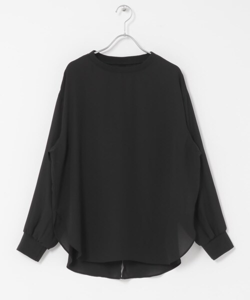 URBAN RESEARCH ROSSO（アーバンリサーチロッソ）の「リブドッキングセミシアープルオーバー（Tシャツ/カットソー・レディース・WHITE/BLACK・Free）」の6枚目の写真