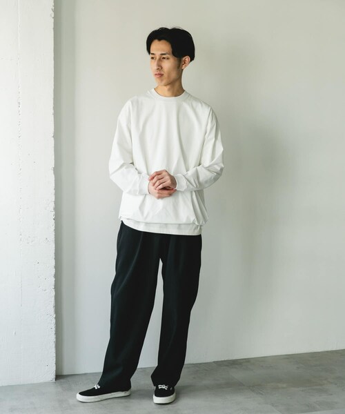 URBAN RESEARCH DOORS（アーバンリサーチドアーズ）の「『吸水速乾/接触冷感/イージーケア』クイックドライ ドロストロングスリーブTシャツ（Tシャツ/カットソー・メンズ・WHITE/GRAY/NVYxGRY/CHARCOAL・M/L）」の12枚目の写真