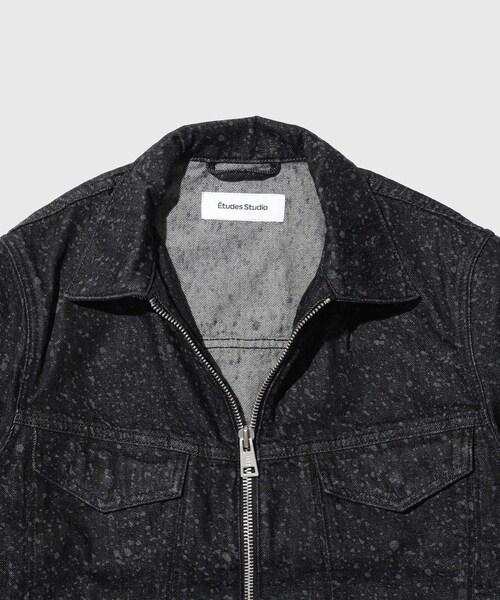ADAM ET ROPE'(アダムエロペ)の「【Etudes Studio/エチュードストゥディオ】SLIM DENIM JACKET DOTTED(デニムジャケット・メンズ・ブラック・L/M/S)」の6枚目の写真