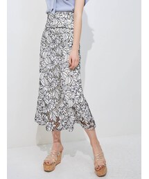 MERCURYDUO | カットワーク刺繍コルセットフレアスカート(スカート)
