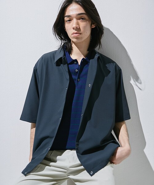URBAN RESEARCH DOORS(アーバンリサーチドアーズ)の「『仁村紗和さん着用』『UR TECH』サマシェア ショートスリーブシャツカーディガン(カーディガン/ボレロ・メンズ・SAGE GREEN/GRAY/CHARCOAL/BLACK/BROWN/KHAKI・M/L/XL)」の21枚目の写真