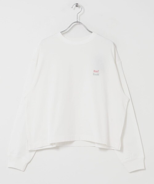 URBAN RESEARCH DOORS（アーバンリサーチドアーズ）の「GrowOrganic 刺しゅうロングスリーブTシャツ（Tシャツ/カットソー・レディース・OFF/CHARCOAL/BURGUNDY・Free）」の8枚目の写真