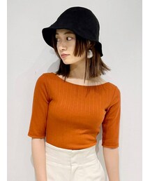 EMODA | バックオープンミニマルTシャツ(Tシャツ/カットソー)