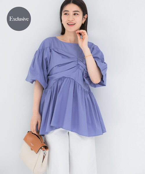 URBAN RESEARCH ROSSO（アーバンリサーチロッソ）の「『別注』ELENDEEK×ROSSO　GATHER BLOUSE（シャツ/ブラウス・レディース・O.WHT/BLK/BLU・Free）」の3枚目の写真