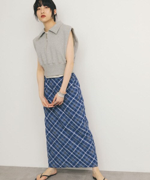 KBF（ケイビーエフ）の「ショルダータックZIPスウェット（スウェット・レディース・NAVY/TOP GRAY/BROWN・one）」の10枚目の写真