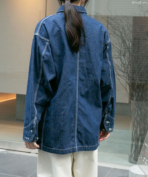 URBAN RESEARCH DOORS（アーバンリサーチドアーズ）の「FORK&SPOON　綿麻デニムカバーオール（カバーオール・レディース・BLACK/ONEWASH・1）」の21枚目の写真
