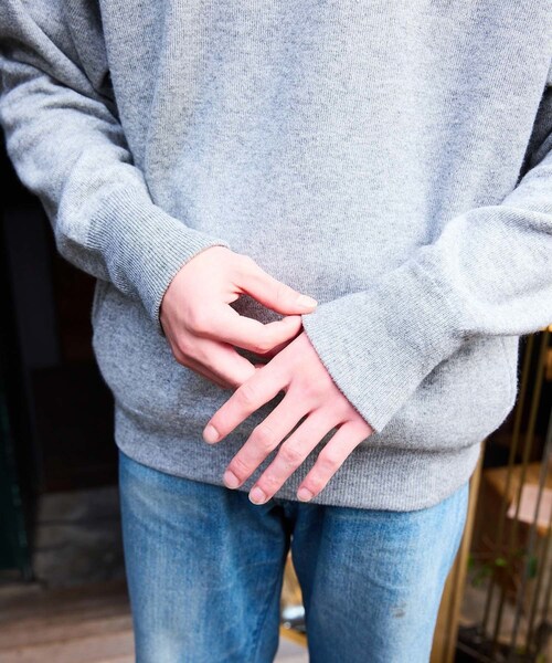 BATONER/バトナー】SILK CASHMERE LOOPWHEEL CREW NECK