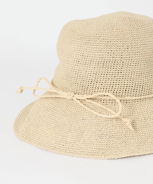 RODE SKO（ロデスコ）の「ペーパーコマ編みハット（ハット・レディース・NATURAL/L.PINK/BROWN・one）」の17枚目の写真