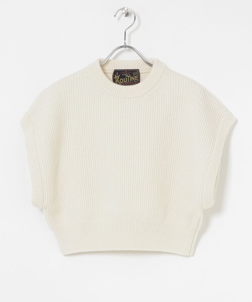 URBAN RESEARCH（アーバンリサーチ）の「『別注』ROUTINE×URBAN RESEARCH　WOOL KNIT VEST（ベスト・レディース・WHITE/BLACK/GREEN/WINE・-）」の12枚目の写真