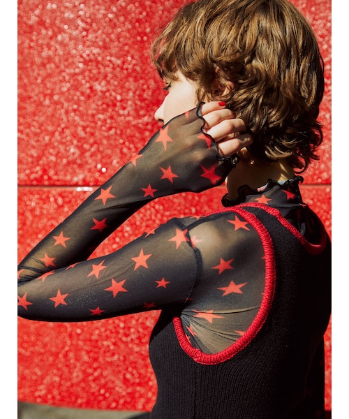 jouetie（ジュエティ）の「パターンシアーフィットトップス（Tシャツ/カットソー・レディース・オフホワイト/ブラック/ピンク/ブルー/ベージュ・M）」の14枚目の写真