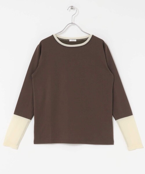 ITEMS URBANRESEARCH（アイテムズ アーバンリサーチ）の「ソデチュールロングスリーブカットソー（Tシャツ/カットソー・レディース・BRN/OFF/BORDER・FREE）」の17枚目の写真