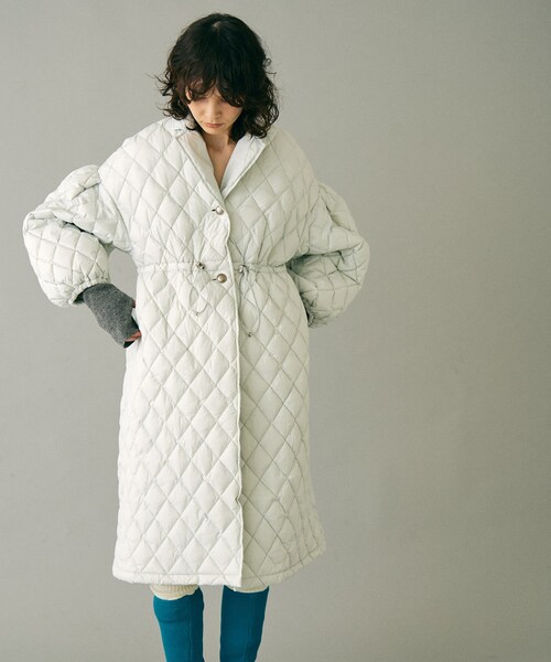 THE GOODLAND MARKET(ザグッドランドマーケット)の「『別注』KWD×ザ グッドランド マーケット GREEN DOWN QUILTING JACKET(その他アウター・レディース・BLACK/OFF WHITE・FREE)」の8枚目の写真
