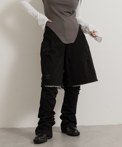 neith.tokyo Twill Lingerie Half Pants