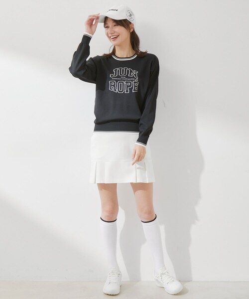 ROPE'（ロペ）の「カレッジロゴ長袖ニットプルオーバー（ニット/セーター・レディース・ブラック/ホワイト/ネイビー/イエロー・L/M/S）」の21枚目の写真