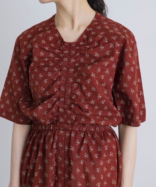 かぐれ（カグレ）の「MEYAME　PRINT SUMMER DRESS（ワンピース・レディース・BLACK/BURGUNDY・Free）」の22枚目の写真
