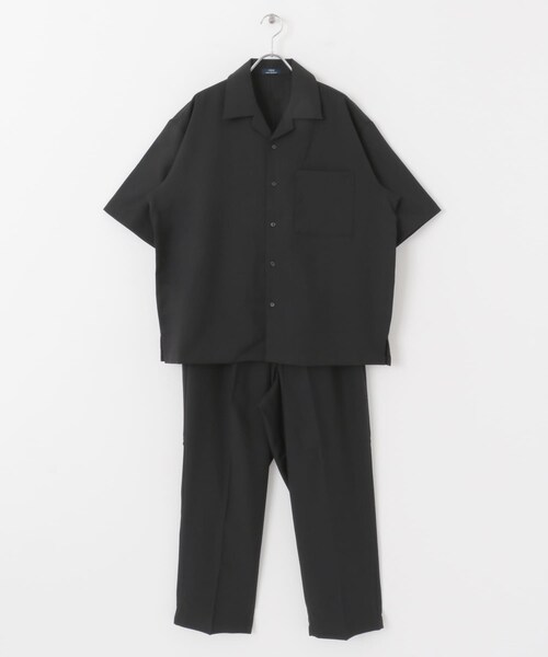 ITEMS URBANRESEARCH（アイテムズ アーバンリサーチ）の「オープンカラーショートスリーブシャツ+センタープレスパンツ セット（セットアップ・メンズ・BLK/GRY/BLU・M/L）」の12枚目の写真