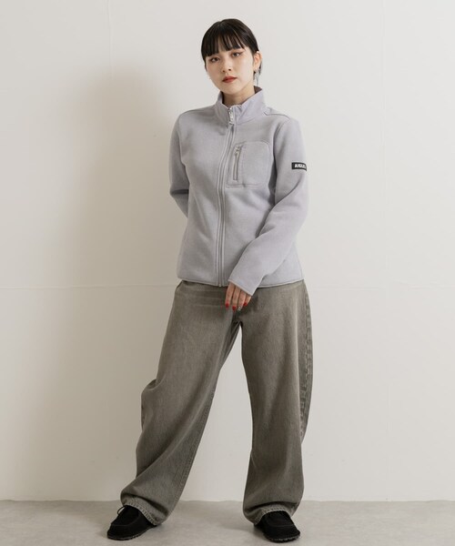 THE GOODLAND MARKET（ザグッドランドマーケット）の「AIGLE　ポーラテック フリースジャケット T-KIT（テーラードジャケット・レディース・G.LILAS/NOIR・36/38/40）」の16枚目の写真