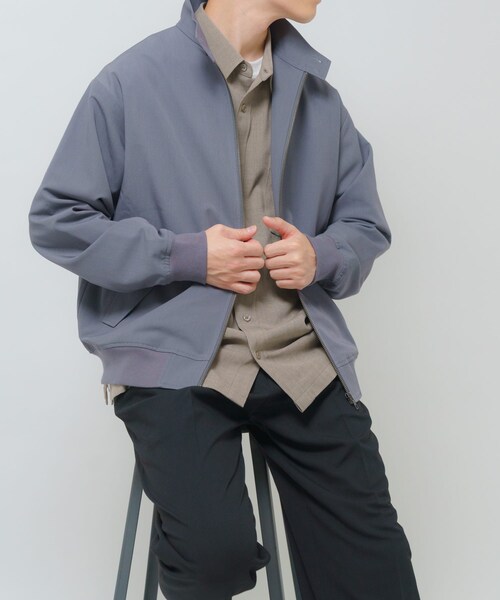 ITEMS URBANRESEARCH（アイテムズ アーバンリサーチ）の「TRストレッチ ハリントンジャケット（ブルゾン・メンズ・BLK/GRY/BEG・M/L）」の16枚目の写真