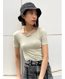 EMODA | スイッチングリブトップ(Tシャツ/カットソー)