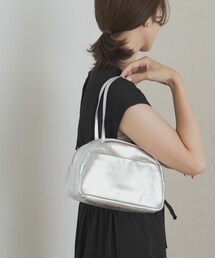 Folna ホイルレザーボストンバッグ