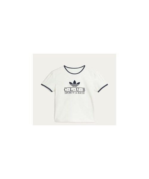 adidas(アディダス)の「Sporty & Rich Tシャツ(トップス・レディース・ホワイト・XS/M/L/3XL/5XL/J/XS/J/S/J/M/J/L/J/XL/J/2XL/J/3XL)」の4枚目の写真