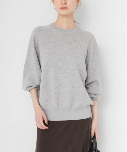 URBAN RESEARCH(アーバンリサーチ)の「コットンカシミヤスウェットニット(ニット/セーター・レディース・OFF WHITE/GRAY/DRK NAVY・Free)」の18枚目の写真