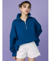 EVRIS | 【WEB限定】ハーフジップスウェットトップス(スウェット)