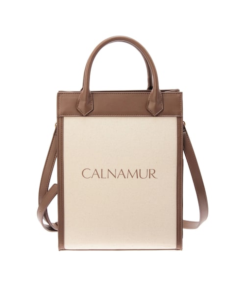 CALNAMUR（カルナムール）の「LOGO CANVAS TOTE/ロゴキャンバストートバッグ（トートバッグ・レディース・ピンク/ブラウン・F）」の7枚目の写真