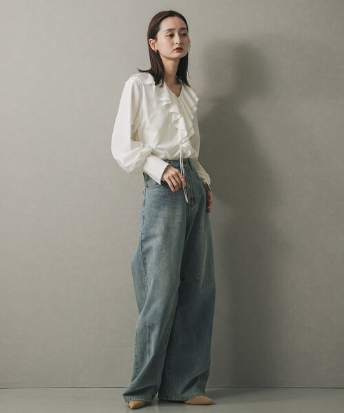 SENSE OF PLACE by URBAN RESEARCH(センスオブプレイスバイアーバンリサーチ)の「ワイドシャフトミドルブーツ(ブーツ・レディース・BLACK/BEIGE・S/M/L)」の20枚目の写真