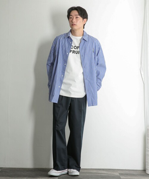 SENSE OF PLACE by URBAN RESEARCH（センスオブプレイスバイアーバンリサーチ）の「センタープレスストレートタックチノパンツ（チノパンツ・メンズ・GREIGE/BLACK・M/L）」の6枚目の写真