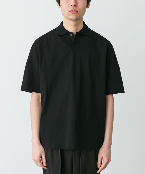 URBAN RESEARCH DOORS(アーバンリサーチドアーズ)の「marka ONE BUTTON T-SHIRTS SHORT-SLEEVE(ポロシャツ・メンズ・B.BORDER/BLACK・1/2)」の14枚目の写真