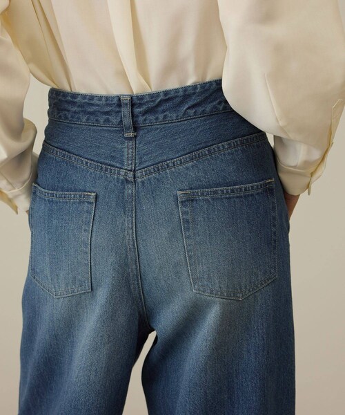 ROPE'（ロペ）の「【洗える】ワンタック ワイドデニムパンツ（デニムパンツ・レディース・ブラック/ブルー・36/38/40）」の21枚目の写真