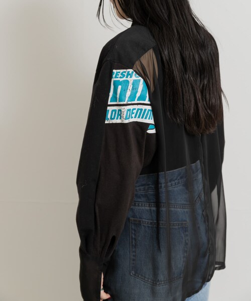 THE GOODLAND MARKET（ザグッドランドマーケット）の「SREU　リバーシブルタイカラーブラウス（シャツ/ブラウス・レディース・BLACK2/WHITE/BLACK・M）」の13枚目の写真