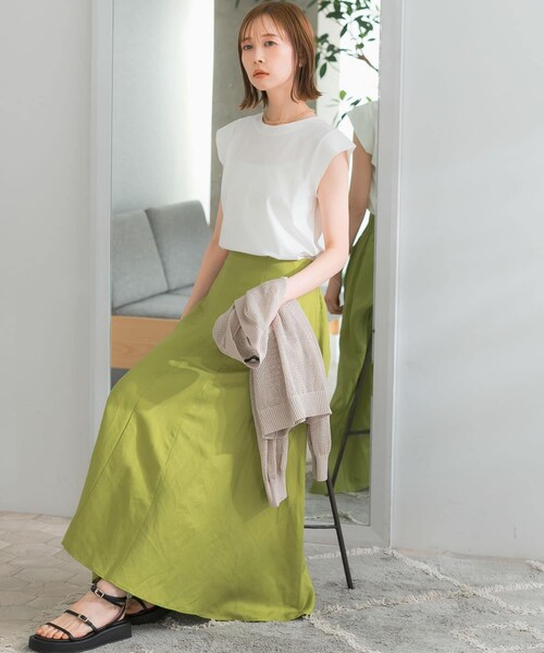 URBAN RESEARCH ROSSO（アーバンリサーチロッソ）の「フレンチTシャツ（Tシャツ/カットソー・レディース・BROWN/OFFWHITE/CHARCOAL/BLACK/TURQUOISE/PINK・FREE）」の15枚目の写真