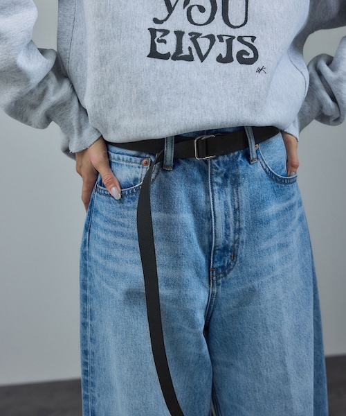 ADAM ET ROPE'（アダムエロペ）の「【J'aDoRe・店舗限定】【R&D.M.Co-OLDMAN'S TAILOR】W BUCKLE BELT（ベルト・レディース・ブラック/ホワイト/レッド・F）」の12枚目の写真