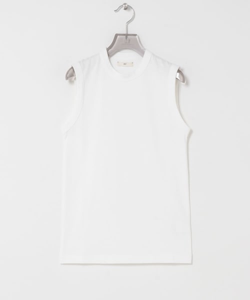 URBAN RESEARCH(アーバンリサーチ)の「onit AMERICAN DRY COTTON T-SHIRTS(タンクトップ・レディース・WHITE/GRAPHITE/INK BLUE・2)」の1枚目の写真