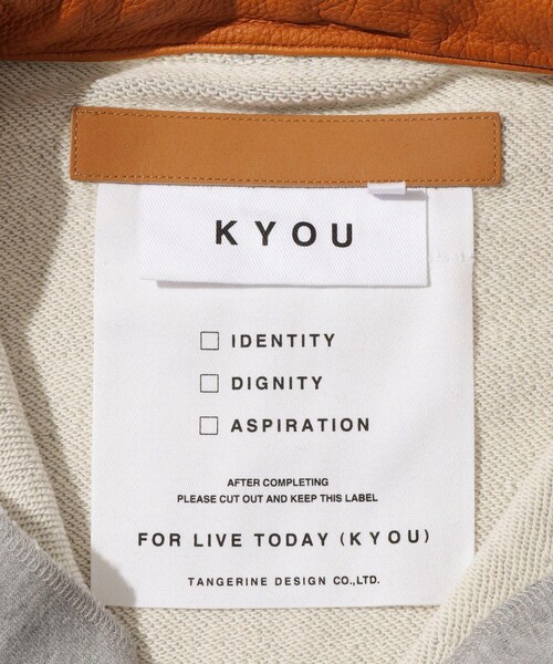 ADAM ET ROPE'（アダムエロペ）の「【KYOU/キョウ】BROTHERS Leather x Original Supima Aging Cotton Sweat（スウェット・メンズ・ブラック/グレー/オリーブ・1/2）」の16枚目の写真