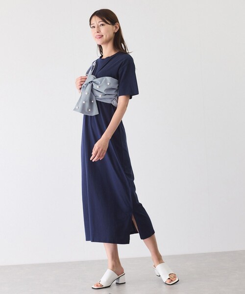 Jayro（ジャイロ）の「デコリボンパールドッキングワンピース（ワンピース・レディース・ブラック/グレー/ネイビー・M）」の11枚目の写真