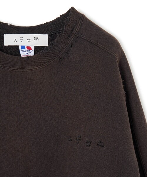ADAM ET ROPE'(アダムエロペ)の「【BAL/バル】RUSSELL ATHLETIC HIGH COTTON DISTRESSED CREW(スウェット・メンズ・スミクロ・2/3)」の6枚目の写真