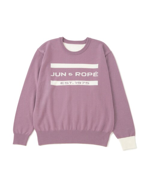 ROPE'（ロペ）の「【J'aDoRe・店舗限定】ロゴインターシャ長袖ニット（ニット/セーター・レディース・ホワイト/グリーン/ラベンダー・L/M/S/XL）」の18枚目の写真